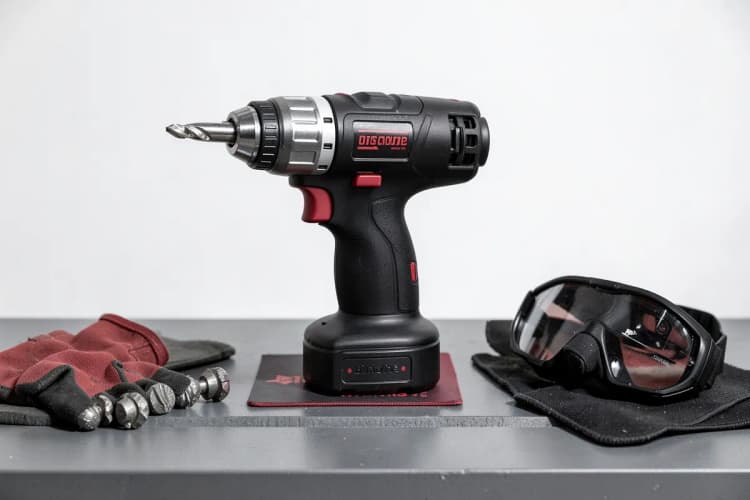 Ferramentas para perfurar concreto, incluindo furadeira, brocas e equipamentos de segurança.
